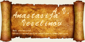 Anastasija Veselinov vizit kartica